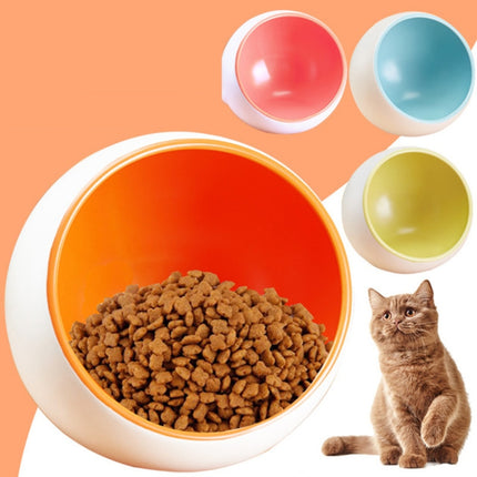 Ceramic Capsule Cat Bowl Water Bowl Pet Supplies, Size:L(Blue)-garmade.com