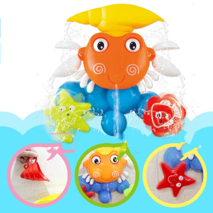 Children Bath Toys Crab Sunflower Shower Water Spray Bathroom Toys(As Show)-garmade.com