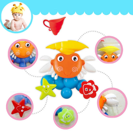 Children Bath Toys Crab Sunflower Shower Water Spray Bathroom Toys(As Show)-garmade.com