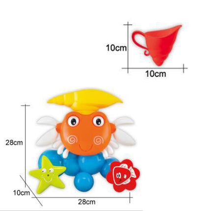 Children Bath Toys Crab Sunflower Shower Water Spray Bathroom Toys(As Show)-garmade.com