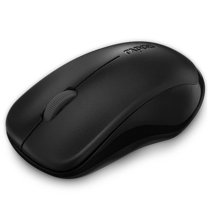 Rapoo1680 2.4GHz 1000 DPI 3 Buttons Business Office Desktop Computer Notebook Mute Portable Power Saving Wireless Mouse(Black)-garmade.com