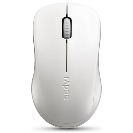 Rapoo1680 2.4GHz 1000 DPI 3 Buttons Business Office Desktop Computer Notebook Mute Portable Power Saving Wireless Mouse(White)-garmade.com