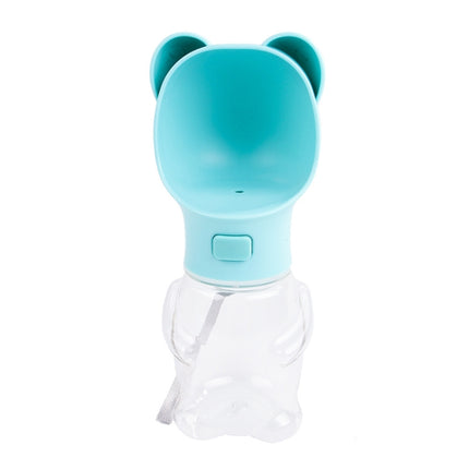 Outdoor Portable Pet Water Dispenser Cat and Dog Portable Drinking Fountain, Style:Small Bear(Blue)-garmade.com