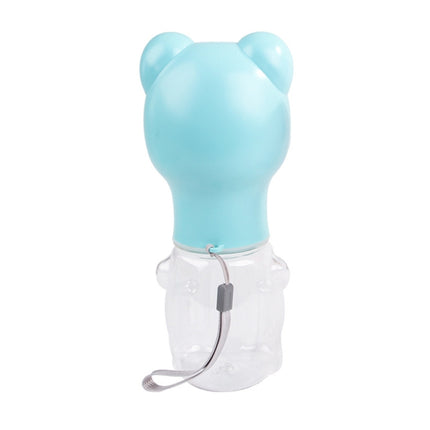 Outdoor Portable Pet Water Dispenser Cat and Dog Portable Drinking Fountain, Style:Small Bear(Blue)-garmade.com