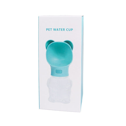 Outdoor Portable Pet Water Dispenser Cat and Dog Portable Drinking Fountain, Style:Small Bear(Pink)-garmade.com