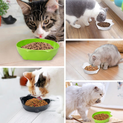 Pet Bowl Non-slip Cute Cat Type Color Cat Bowl Pet Supplies(Yellow)-garmade.com