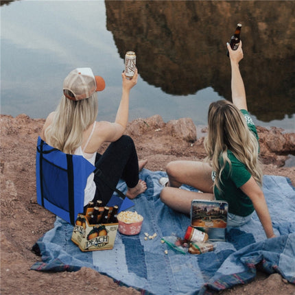 Outdoor Camping Picnic Stand Seat Cushion Folding Moisture-proof Dirty Wear-resistant Cushion(Blue)-garmade.com