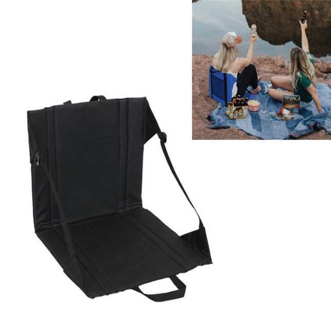 Outdoor Camping Picnic Stand Seat Cushion Folding Moisture-proof Dirty Wear-resistant Cushion(Black)-garmade.com