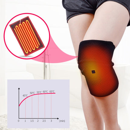 WT-R25 Electric Heating Knee Pads Hot Compress Leg Warmer Winter Knee Keep Warm Protective Gear with USB Data Cable, Specification:DC Round Hole Interface-garmade.com