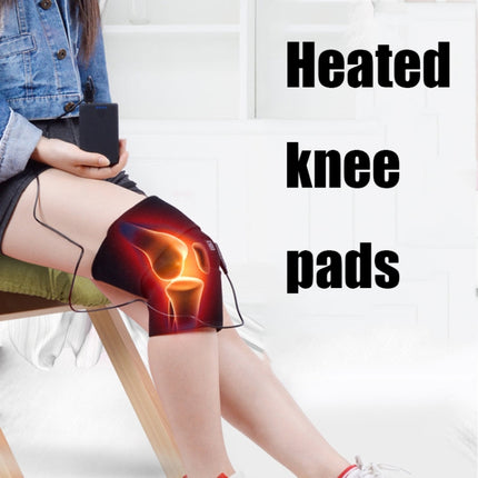 WT-R25 Electric Heating Knee Pads Hot Compress Leg Warmer Winter Knee Keep Warm Protective Gear with USB Data Cable, Specification:DC Round Hole Interface-garmade.com