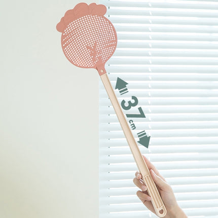 5 PCS Summer Plastic Fly Swatter Flycatcher, Style:Lollipop Pattern(Green)-garmade.com