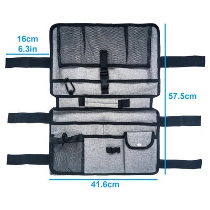 Wheelchair Walking Aid Adjustable Multifunctional Storage Bag(Gray)-garmade.com