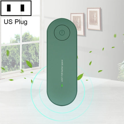 Mini Anion Air Purifier Smoke PM2.5 Remove Toilet Kitchen Air Purifier, Plug Type:US Plug(Green)-garmade.com
