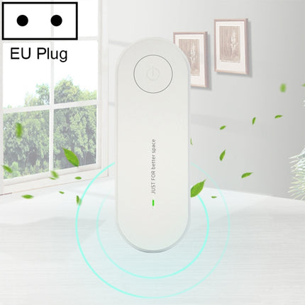 Mini Anion Air Purifier Smoke PM2.5 Remove Toilet Kitchen Air Purifier, Plug Type:EU Plug(White)-garmade.com