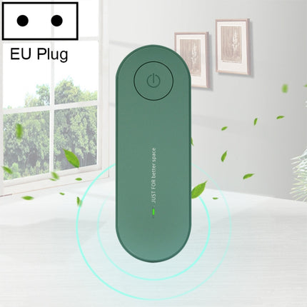 Mini Anion Air Purifier Smoke PM2.5 Remove Toilet Kitchen Air Purifier, Plug Type:EU Plug(Green)-garmade.com