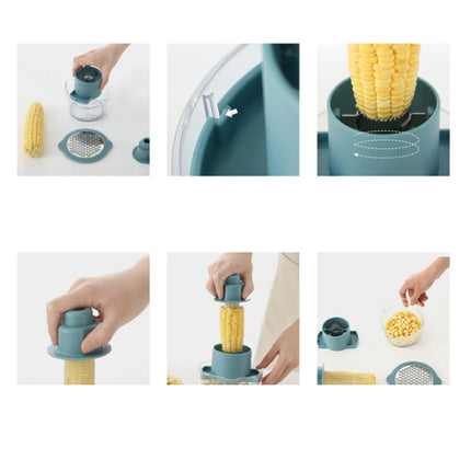 Household Multifunctional Corn Grain Peeler Mud Grinder(Blue)-garmade.com