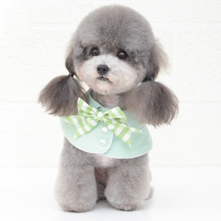 Pet Accessories Dog Small Shawl Bib Saliva Towel Triangle Scarf, Size:M(Light Green)-garmade.com