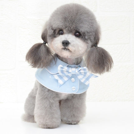 Pet Accessories Dog Small Shawl Bib Saliva Towel Triangle Scarf, Size:L(Light Blue)-garmade.com