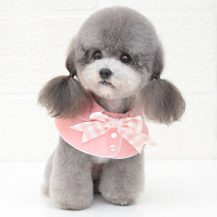 Pet Accessories Dog Small Shawl Bib Saliva Towel Triangle Scarf, Size:L(Light Pink)-garmade.com
