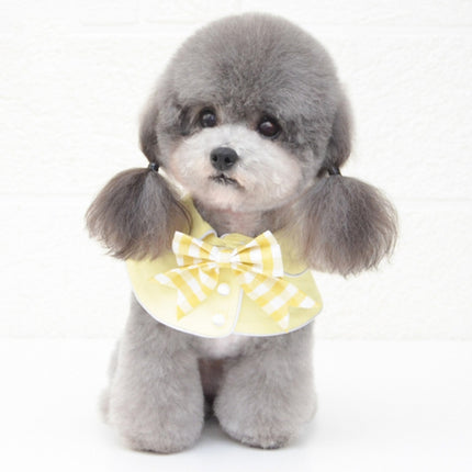 Pet Accessories Dog Small Shawl Bib Saliva Towel Triangle Scarf, Size:L(Light Yellow)-garmade.com