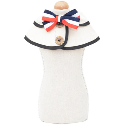 Dog Shawl Saliva Towel Scarf Pet Bow Tie Jewelry Accessories, Size:S(White)-garmade.com