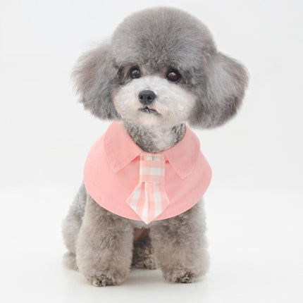 Pet Shawl Scarf Saliva Towel Dog Clothes Accessories, Size:S(Pink)-garmade.com