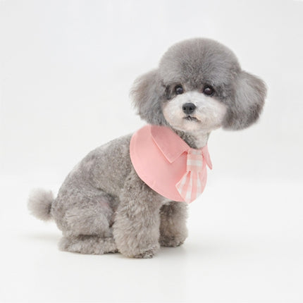 Pet Shawl Scarf Saliva Towel Dog Clothes Accessories, Size:S(Pink)-garmade.com