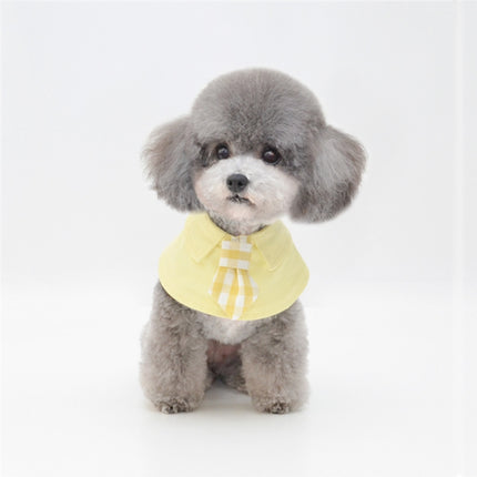 Pet Shawl Scarf Saliva Towel Dog Clothes Accessories, Size:M(Yellow)-garmade.com