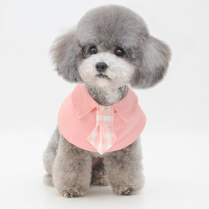 Pet Shawl Scarf Saliva Towel Dog Clothes Accessories, Size:M(Pink)-garmade.com