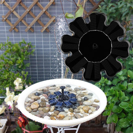 Solar Petal Fountain Floating Fountain Pond Garden Decoration(Black)-garmade.com