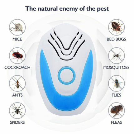 Multifunctional Ultrasonic Electronic Mosquito Repellent, Plug Type:EU Plug( Light Blue)-garmade.com
