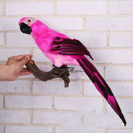 45CM Simulation Parrot Simulation Bird Macaw Foam Feather Parrot Sen Gardening Decoration, Color:Pink-garmade.com