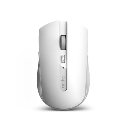 Rapoo 7200M 1600 DPI 6 Buttons 2.4GHz Wireless Bluetooth 4.0 Multi-modes Mouse Notebook Office Mute Mouse(White)-garmade.com