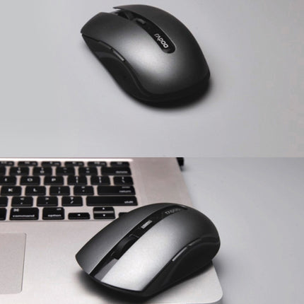 Rapoo 7200M 1600 DPI 6 Buttons 2.4GHz Wireless Bluetooth 4.0 Multi-modes Mouse Notebook Office Mute Mouse(White)-garmade.com
