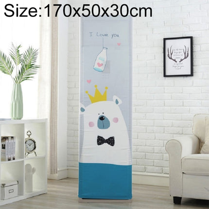 Simple Vertical Cabinet Type All Inclusive Air Conditioning Fabric Dust Cover, Size:170x50x30cm, Style:Love Bear-garmade.com