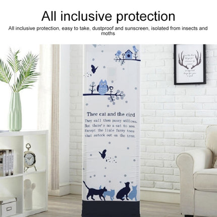 Simple Vertical Cabinet Type All Inclusive Air Conditioning Fabric Dust Cover, Size:170x50x30cm, Style:Dark Grid Bear-garmade.com