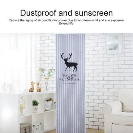 Simple Vertical Cabinet Type All Inclusive Air Conditioning Fabric Dust Cover, Size:175x55x35cm, Style:Green Plant-garmade.com