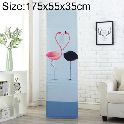 Simple Vertical Cabinet Type All Inclusive Air Conditioning Fabric Dust Cover, Size:175x55x35cm, Style:Flamingo-garmade.com