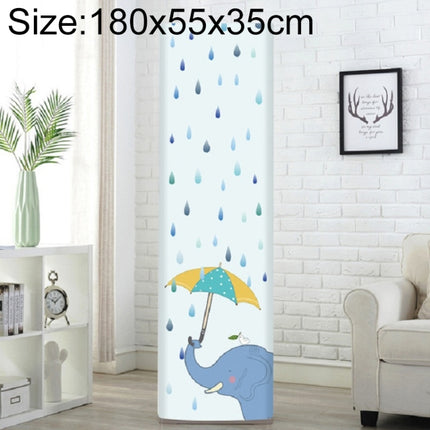 Simple Vertical Cabinet Type All Inclusive Air Conditioning Fabric Dust Cover, Size:180x55x35cm, Style:Raindrop-garmade.com