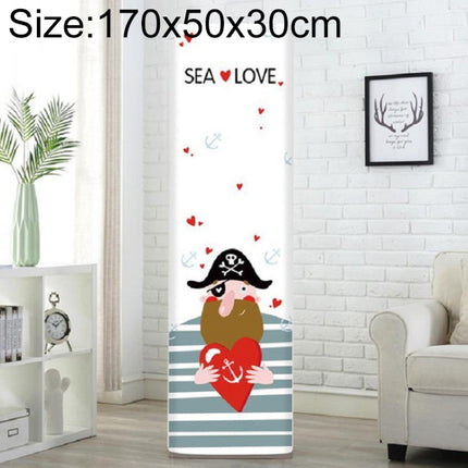Simple Vertical Cabinet Type All Inclusive Air Conditioning Fabric Dust Cover, Size:170x50x30cm, Style:Pirate-garmade.com