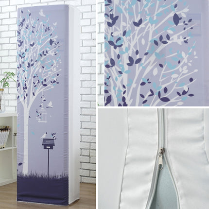 Simple Vertical Cabinet Type All Inclusive Air Conditioning Fabric Dust Cover, Size:175x55x35cm, Style:Cat and Bird-garmade.com