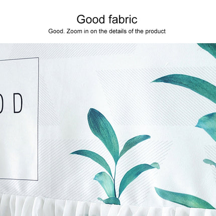 82x18x28cm Fresh Literary Chiffon Lace Bedroom Air Conditioning Dust Cover(Stripe Green Leaf)-garmade.com