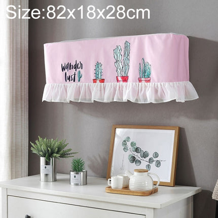82x18x28cm Fresh Literary Chiffon Lace Bedroom Air Conditioning Dust Cover(Delicate Cactus)-garmade.com