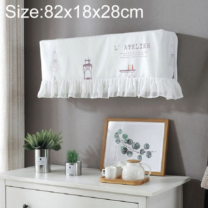 82x18x28cm Fresh Literary Chiffon Lace Bedroom Air Conditioning Dust Cover(Tailoring Life)-garmade.com