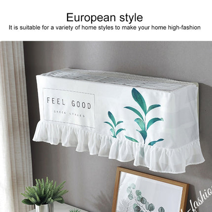 82x18x28cm Fresh Literary Chiffon Lace Bedroom Air Conditioning Dust Cover(Green Leaf Flamingo)-garmade.com