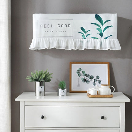 86x18x28cm Fresh Literary Chiffon Lace Bedroom Air Conditioning Dust Cover(Grey Big Tree)-garmade.com