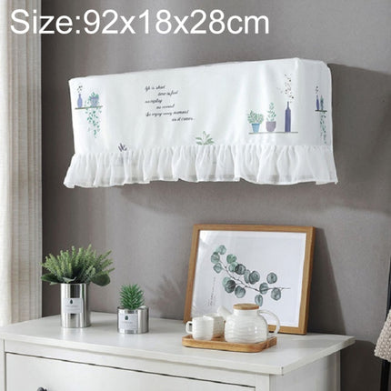 92x18x28cm Fresh Literary Chiffon Lace Bedroom Air Conditioning Dust Cover(Spider Plant)-garmade.com