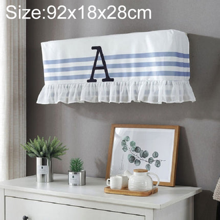 92x18x28cm Fresh Literary Chiffon Lace Bedroom Air Conditioning Dust Cover(Letter A)-garmade.com