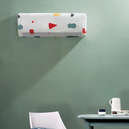 Air Conditioner Cover Hanging Air Conditioning Anti-Dust Dust All Inclusive Cover, Specification:80x31x21cm(Geometric)-garmade.com