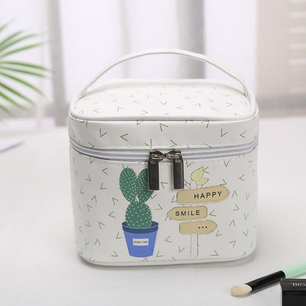 Fashion Makeup Travel Bag Women Portable Cosmetic Toiletries Storage Bag(Cactus)-garmade.com